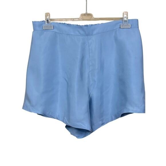 Athleta Calm Cool Shorts, blue, 1X, athleisure, casual, lounge, flowy, silky - Picture 1 of 4
